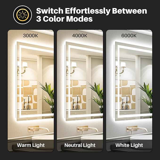 Briivue 84x40 Inch LED Bathroom Mirror - Image 4