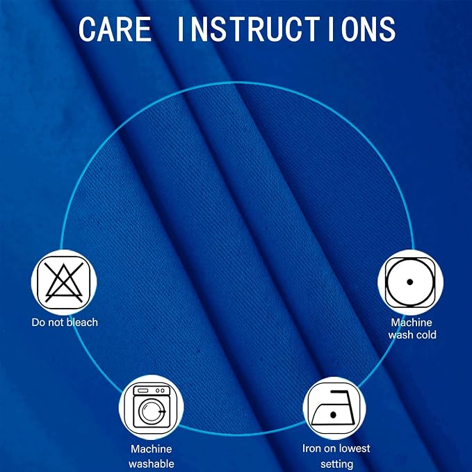 LEMOMO Blackout Curtains 66 x 72 Inch Long Royal Blue Curtains Set of 2 Panels - Image 4