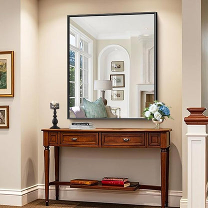 KOCUUY Black Bathroom Mirror, 30x36 Inch Rectangle Mirror - Image 7