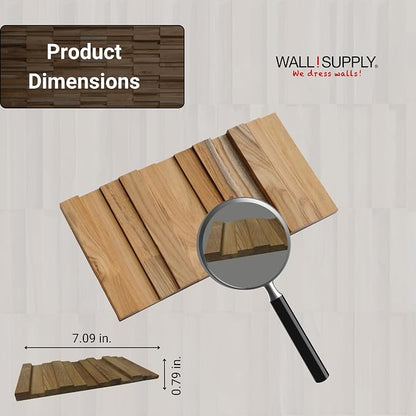 Wall!Supply 3D Wall Panels – Reclaimed Vertical Asian Teak Wood – Home Decor - Image 6