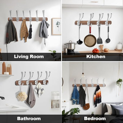 Wall Hooks for Hanging, 20-Pcs Heavy Duty Metal Coat Hooks, for Living Room - Image 2