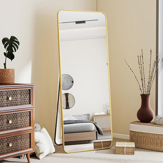 BEAUTYPEAK Gold Full Length Mirror, Suitable - Image 2