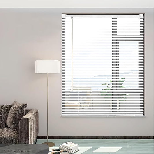 Cordless Vinyl Mini L Blinds 45" W x 64" H, Light Filtering, Arrive 1/2 Inch by Unknown