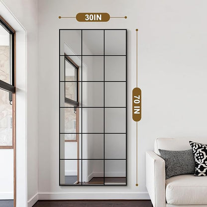 Window Mirrors for Wall Decor, Large Wall Mirrors Decorative Window Pane 30 x 70 - Image 2