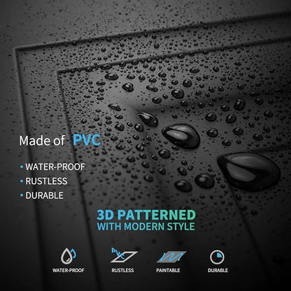 Art3d 24-Pack Square Drop Ceiling Tile 2ft x 2ft in Black, PVC Ceiling Panel 24 - Image 5