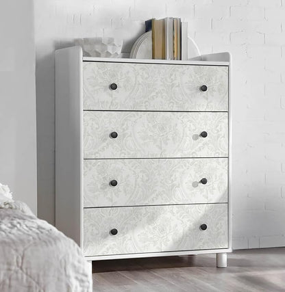 Ismoon Floral Peel and Stick Wallpaper Grey Contact Paper Boho Watercolor - Image 9