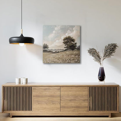 JolyWell Hand-Painted Vintage Canvas Wall Art, Landscape Wall Painting Prints - Image 2