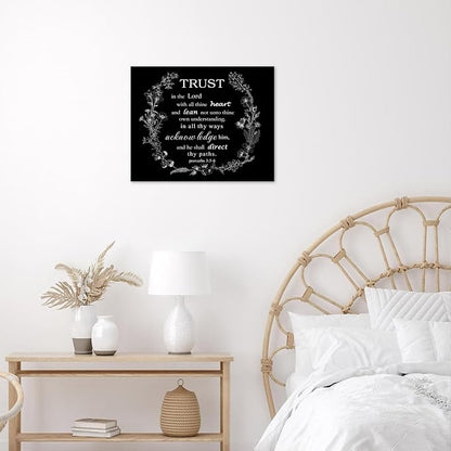 EOBTAIN Black and White Bible Wall Art - Image 5
