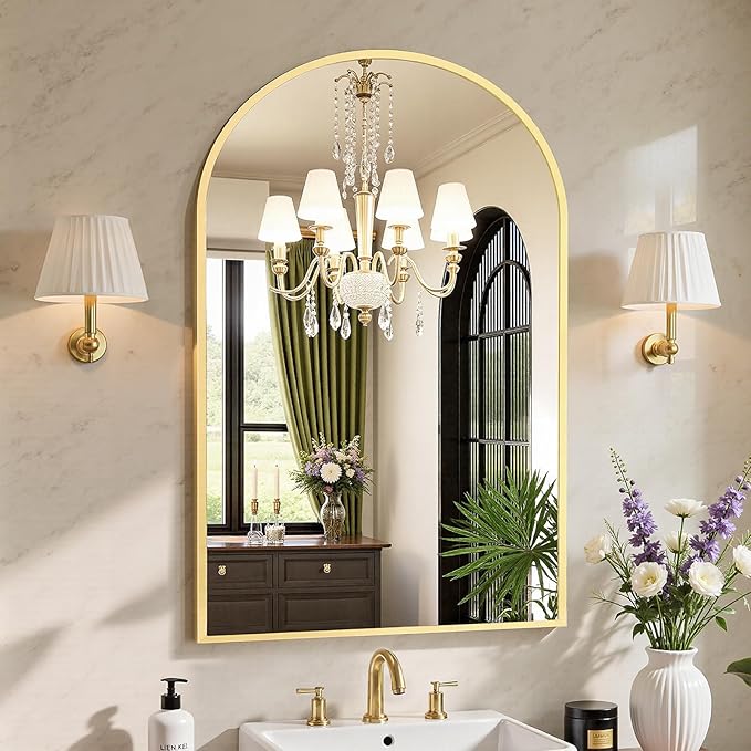 NEWBULIG 24X36 Inch Arched Bathroom Mirror - Image 2