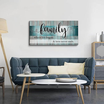 Family Wall Decor Teal Wall Art - Image 6