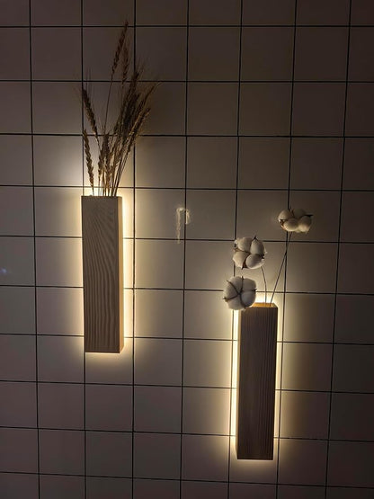 Artificial Eucalyptus with LED Lights Wall Planters Rustic Wall Decor with - Image 7