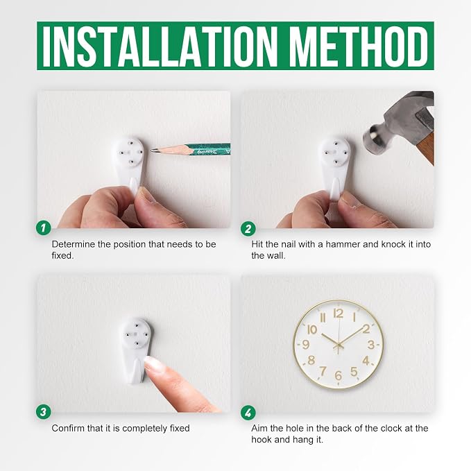 Wall Clock Modern Simple Quartz Decorative Clock Non-Ticking Silent Battery - Image 9