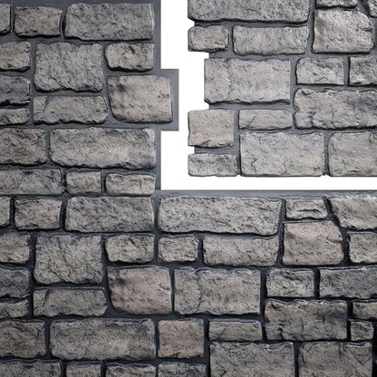 EverStone Cobblestone Faux Stone Panel, Lunar Color - Image 9
