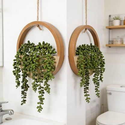 Artificial Hanging Plants Hanging Planter Fake Succulents Artificial String of - Image 6