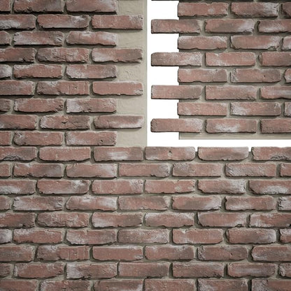 EverStone Aged Brick Faux Brick Panel, 46 7/8"W x 27"H x 1 1/4"D, Burnished Red - Image 9