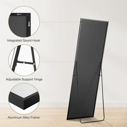 Sweetcrispy 64"x21" Full Length Mirror, Leaning or Standing Full Body Mirror - Image 7