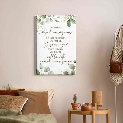 HIWX Christian Inspirational Wall Decor, Be Strong and Courageous Bible Verses - Image 3