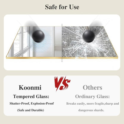 Koonmi Gold Mirrors for Wall, 30x48 Inch Bathroom Mirror, Rectangular Wall - Image 5