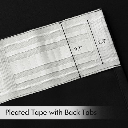 MIULEE Back Tab Blackout Curtains 92 Inch Long 2 Panels Set - Image 4