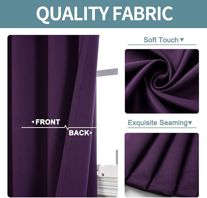 ChrisDowa Blackout Curtains 120 Inches Long - Image 3