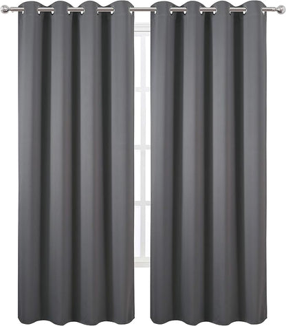 LEMOMO Blackout Curtains 66 x 84 inch/Frost Grey Curtains Set of 2 - Image 2