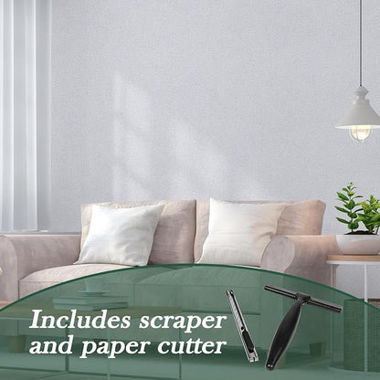 Abyssaly White Wallpaper Peel and Stick 118"X17.7" Contact Paper - Image 2