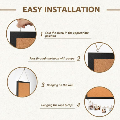 Double-Sided Cork Board for Wall, Picture Display Vision Board Corkboards for - Image 3