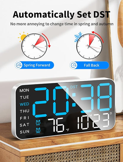 MASHI 8.4''Large Digital Wall Clock, Led Alarm Clock - Image 6