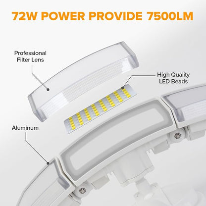 LUTEC 72W 7500LM LED Security Lights Motion Sensor Light Outdoor, 5000K Daylight - Image 6