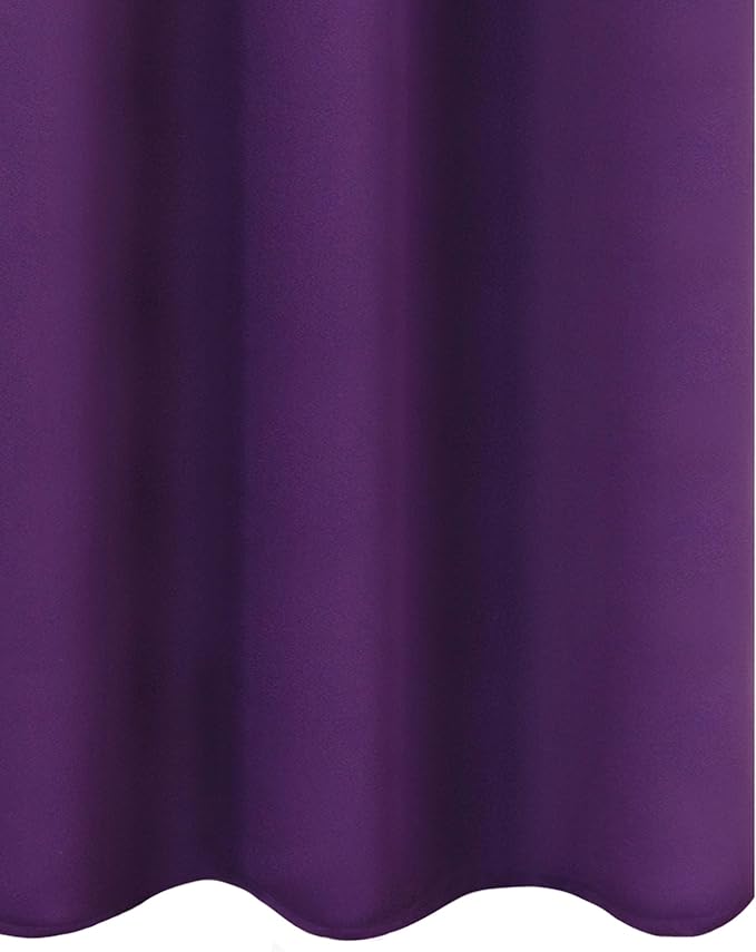 LEMOMO Purple Thermal Blackout Curtains/42 x 95 Inch/Set of 2 Panels Room - Image 9