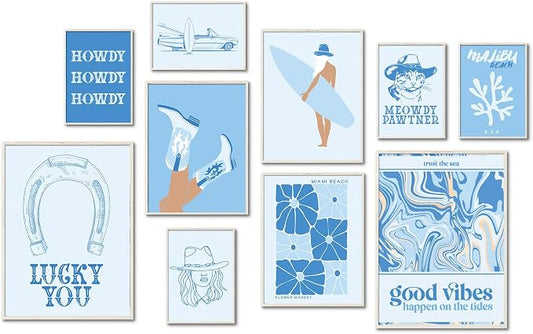 Uniro Coastal Cowgirl Room Decor, Coastal Granddaughter Room Decor, Light Blue by uniro