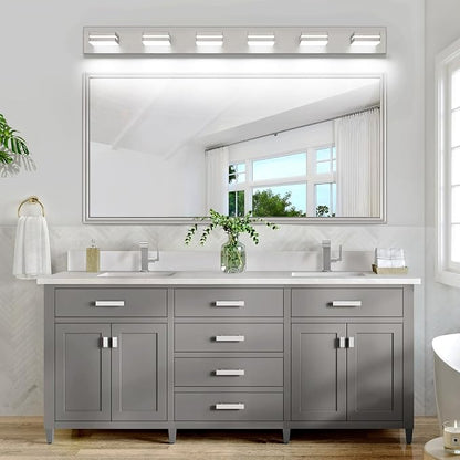 SineRise LED Modern Bathroom Vanity Light Fixtures, Brushed Nickel Modern - Image 8