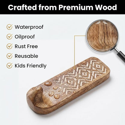 Indian Shelf 10 LB Decorative Wood Adhesive Wall Hooks – Boho Peel and Stick - Image 4