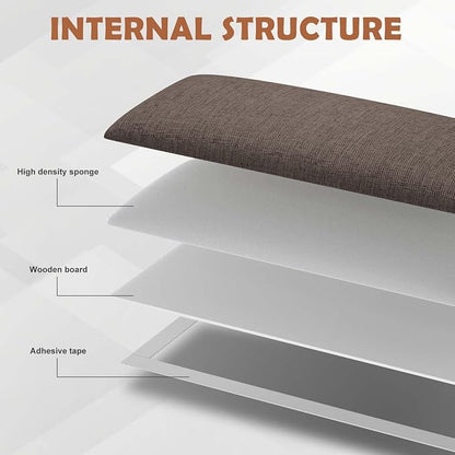 IFNOW Upholstered Wall Mounted Headboard, 3D Soundproof Peel and Stick Panels - Image 3