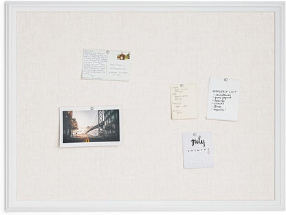 U Brands Farmhouse Linen Bulletin Board, Industrial Grade Pinning Surface - Image 6