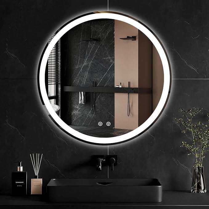Sweetcrispy 36-Inch Round LED Bathroom Backlit Mirror by Sweetcrispy