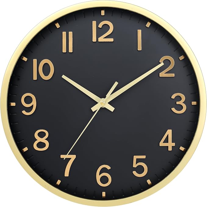 Wall Clocks Battery Operated 8 inch Modern Wall Clock, Silent Non Ticking Wall by Unknown