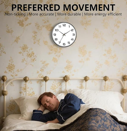 Silent Wall Clock with Extra Large Numbers - Image 4