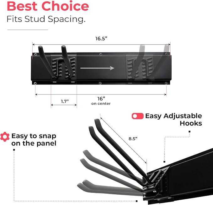TIDYME Garage Tool Organizer Wall Mount - Image 8