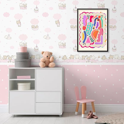 Funky Cute Kids Abstract Wall Art Trendy Bright Colorful Poster 16x24 inch - Image 6