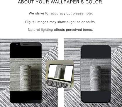 Grasscloth Textured Wallpaper Dark Gray Linen Thick 24" X 394" Fabric Contact - Image 4