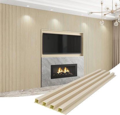 8-Pack WPC Wall Panels 108’’ x 6.1’’ 3D Slat Wall Panel Acoustic Wall Paneling - Image 7