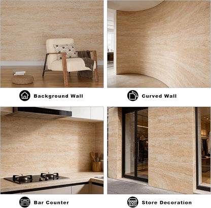 3D Wall Panels - 4PCS 47.2"x23.6" Faux Stone Wall Covering - MCM Modified Clay - Image 4