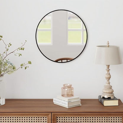 SCWF-GZ 20" Round Mirror Circle Wall Mounted Hanging or Against Wall Metal - Image 8