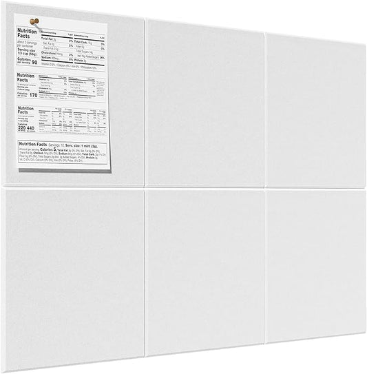 MaxGear Large Cork Board for Wall 36" x 24", 6 Pack Felt Wall Tiles by MaxGear