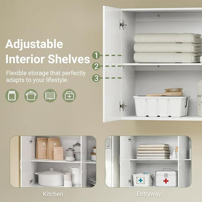 SoBuy Wall Cabinet Laundry Room, Medicine Cabinet - Image 4