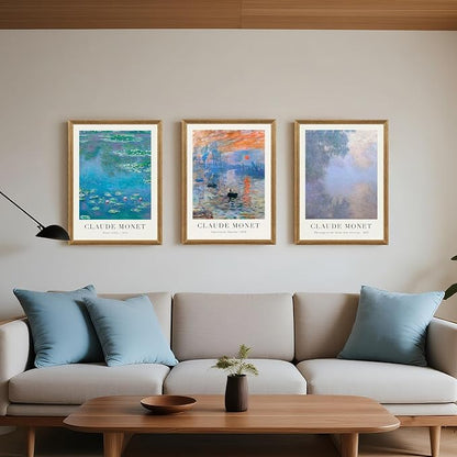 SYWENNOI Wood Framed Wall Art, Claude Monet Famous Paintings Collection - Image 3
