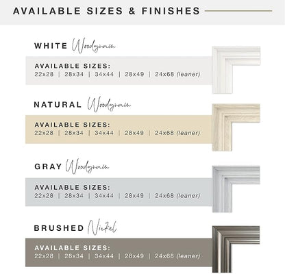 MCS Ezra 34.66x44.66 Large Wall Mirror, Vertical & Horizontal Wall Hanging - Image 5