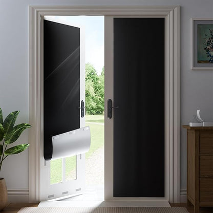 47" W x 78" L 100% Blackout Curtains, Total Darkness No-Drill Black Out Window by ZELMINE