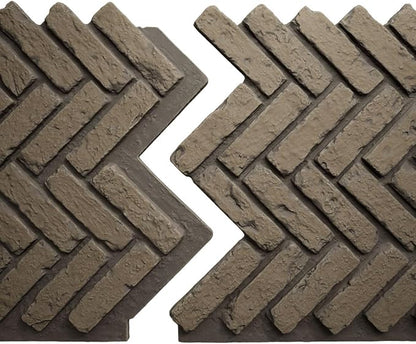 EverStone Herringbone Faux Brick Panel, 46 1/2"W x 25 1/4"H x 1"D, Adobe Color - Image 8